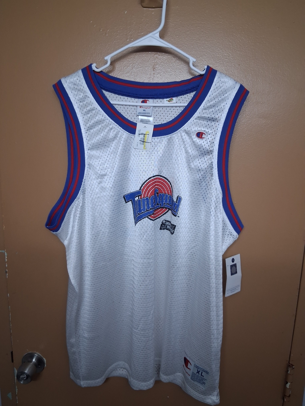 Champion XL White Space Jam Inspired Mesh Jersey